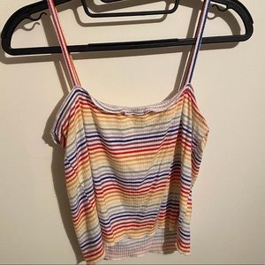 Rainbow striped tank top